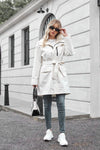 BELTED FROST WHITE WINDBREAKER