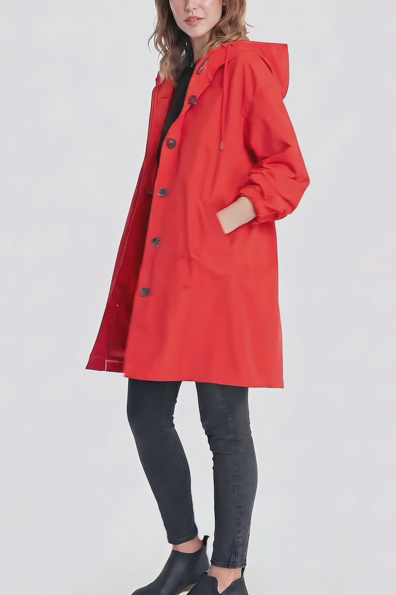 The Water Resistant Hooded Oversized Windbreaker Rain Jacket