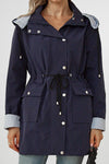 STRIPED NAVY SHADOW WINDBREAKER JACKET