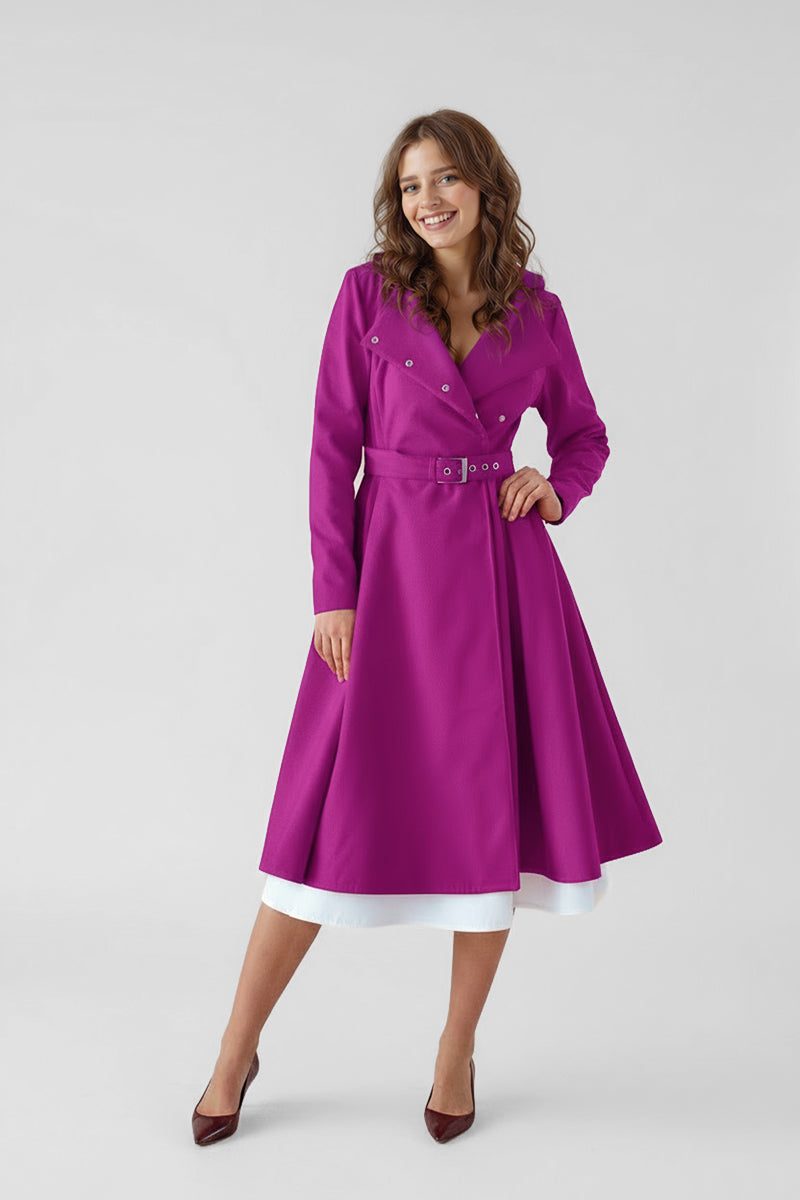 Water-Repellent Rain & Shine A-Line Hooded Raincoat