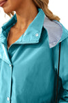 STRIPED TURQUOISE OASIS WINDBREAKER JACKET